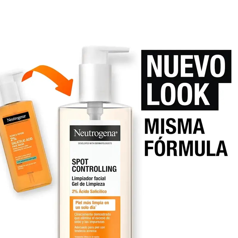 Neutrogena Spot Controlling Facial Cleansing Gel, 200 ml