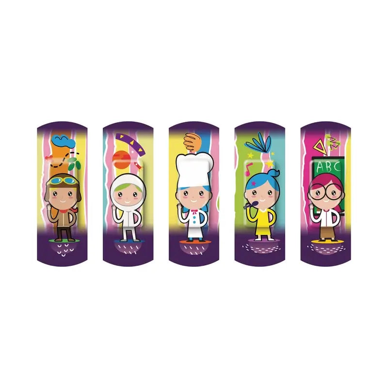 Nexcare Kids Protective Strip for Children with Assorted Professions Design , 20 units