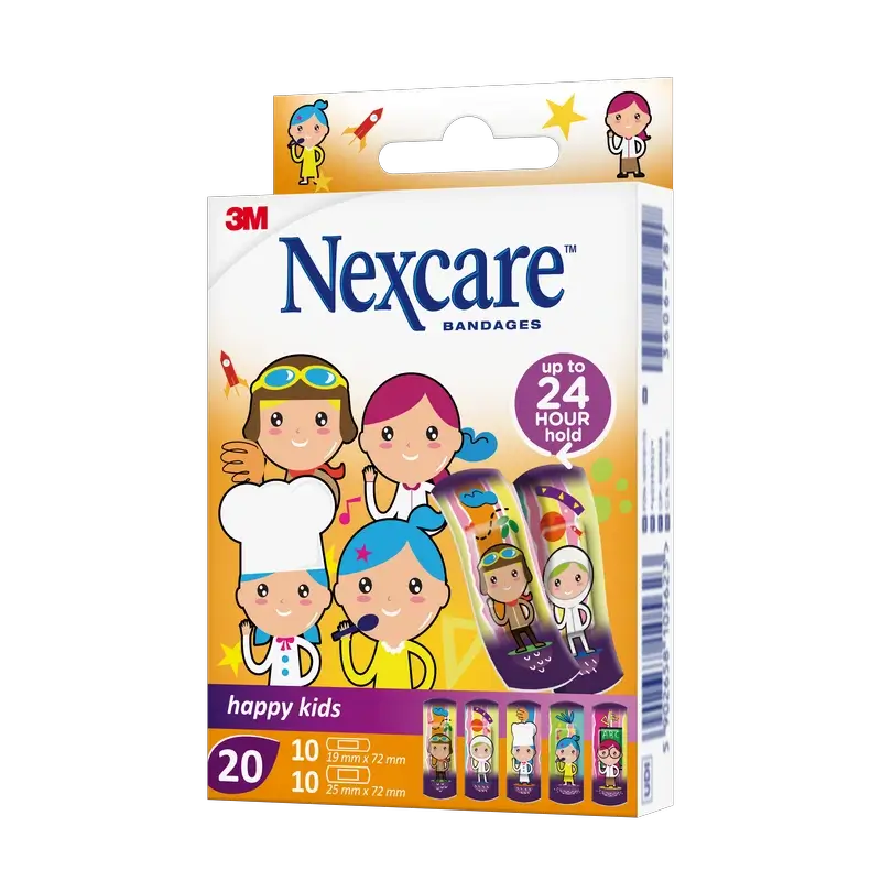 Nexcare Kids Protective Strip for Children with Assorted Professions Design , 20 units