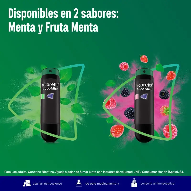 Nicorette Bucomist Nicotine Mint Fruit Flavoured Mouth Spray