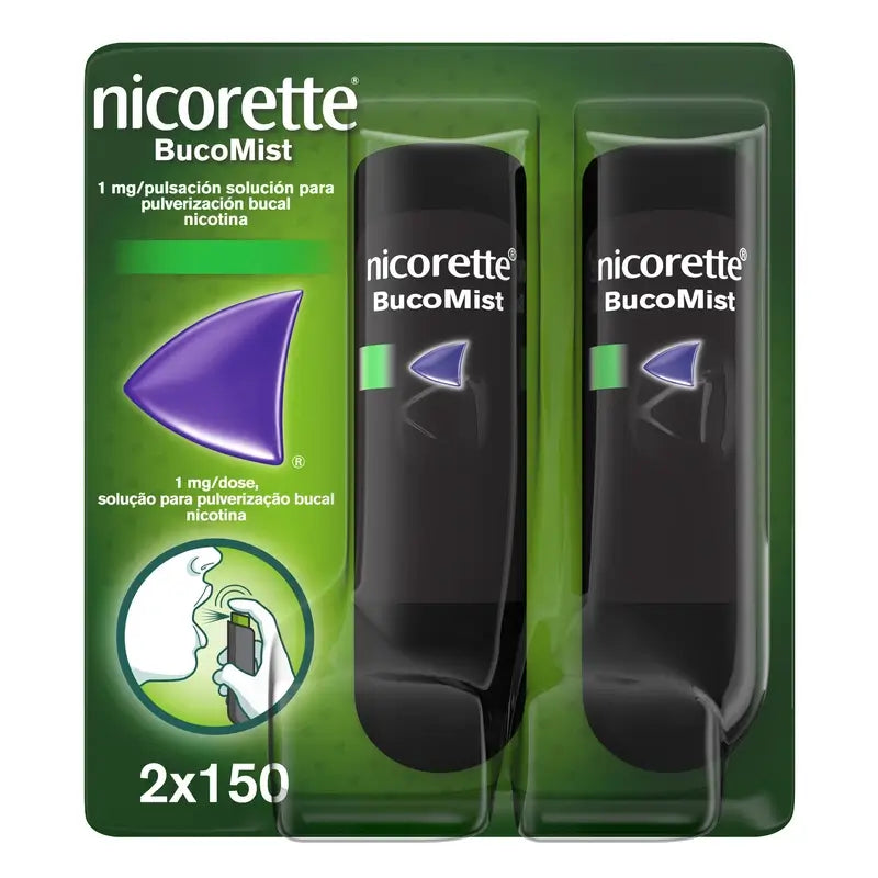 Nicorette® BucoMist 1 mg/pulsation mouth spray solution. Pack of 2