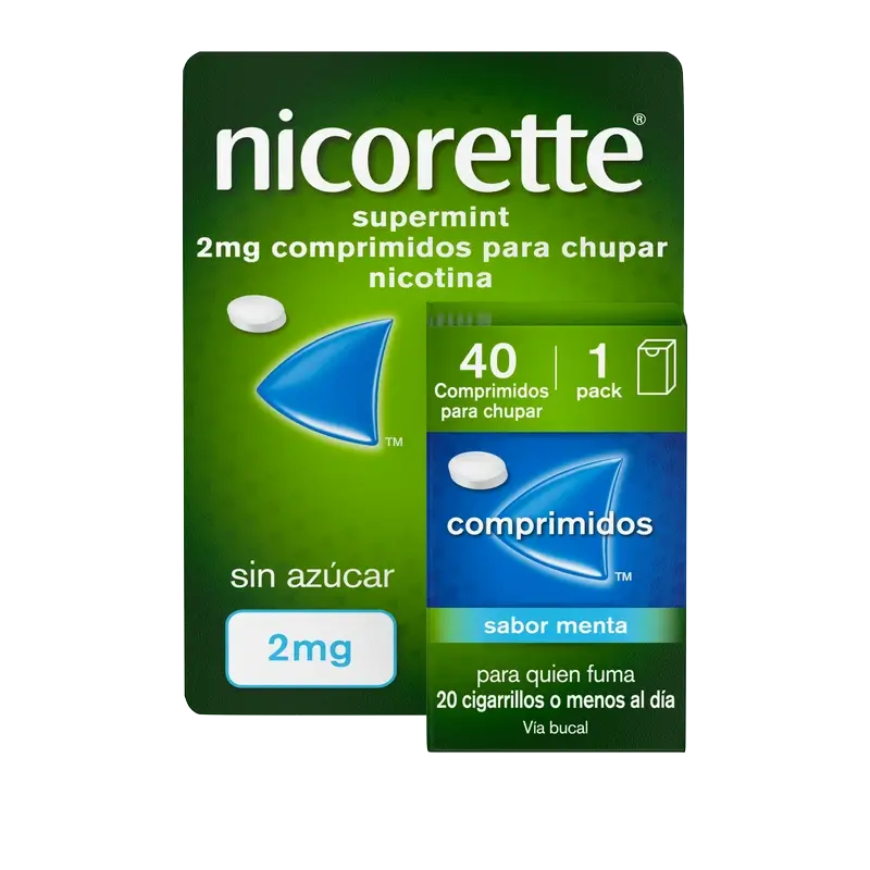 Nicorette® Supermint 2 mg, 40 tablets