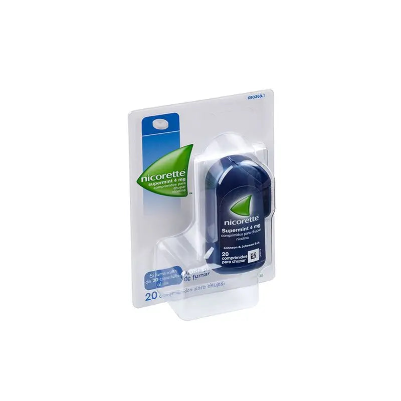 Nicorette Supermint 4 mg 20 Sucking Tablets