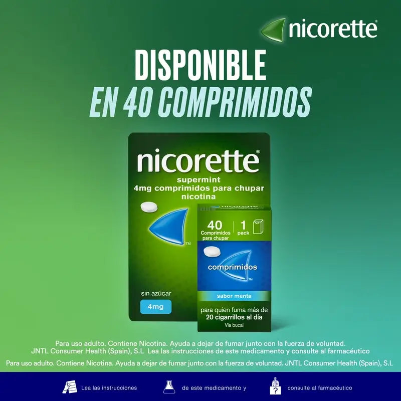 Nicorette® Supermint 4 mg , 40 tablets