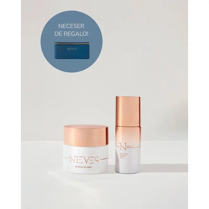 Nieves By Nieves Álvarez Pack Firming Serum Power Firm Peptide, 30 Ml + Firming Facial Cream Lift Cream, 50 Ml + Toiletry Bag