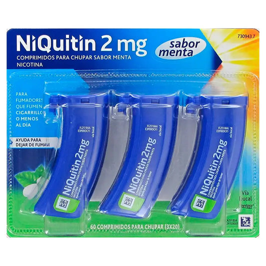Niquitin 2 mg 60 Mint Flavoured Sucking Tablets