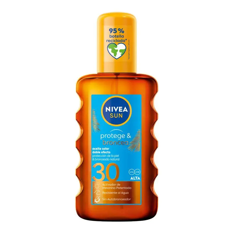 NIVEA Sun SPF30 Protect & Tan Tan Activating Sunscreen Oil, 200 ml