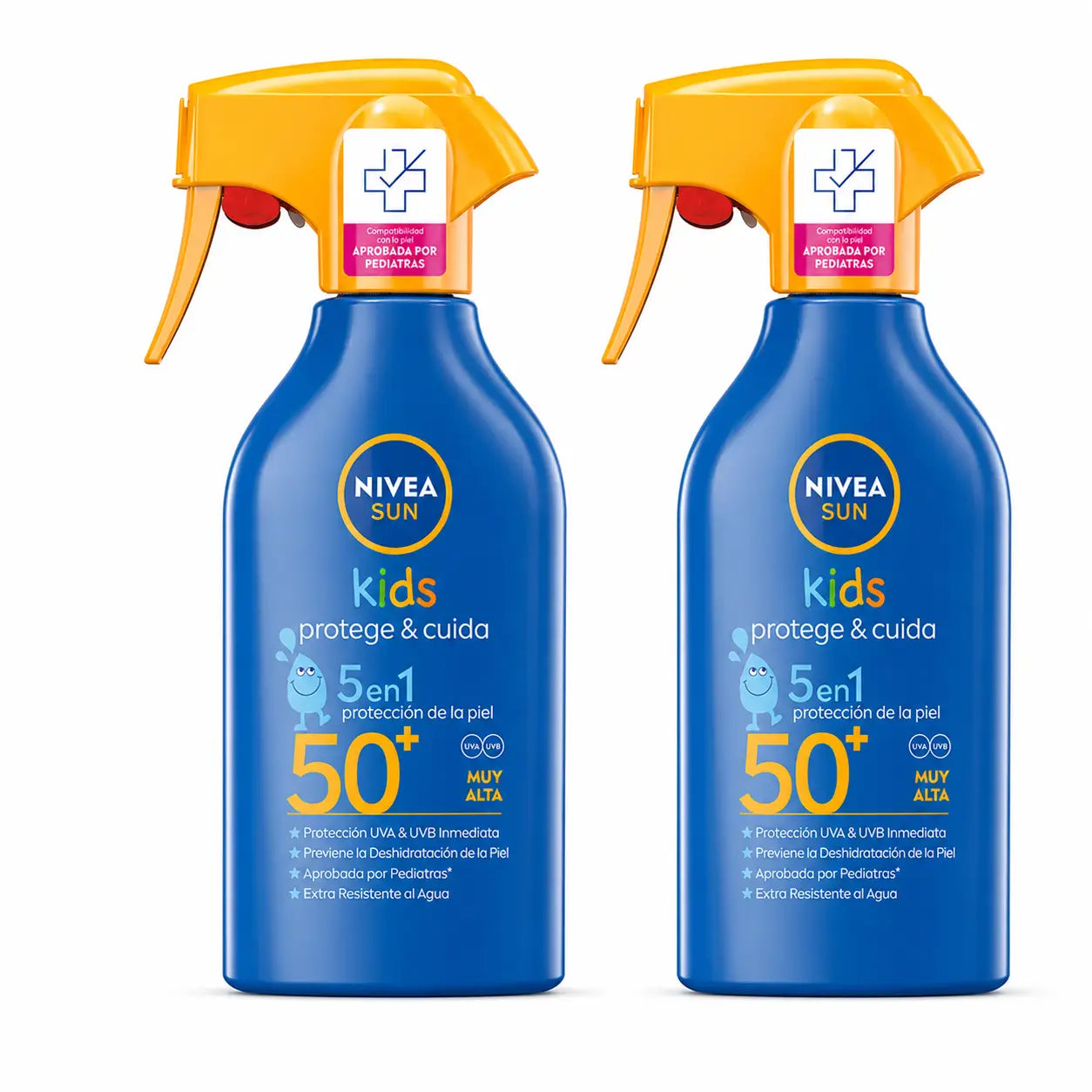 NIVEA Sun Kids Protect & Care Sun Spray Fp50, 270 ml, pack 2
