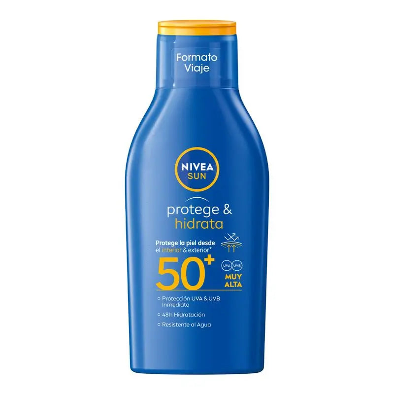 NIVEA Sun SPF50+ Protect & Moisturise Travel Size Sun Lotion, 100 ml