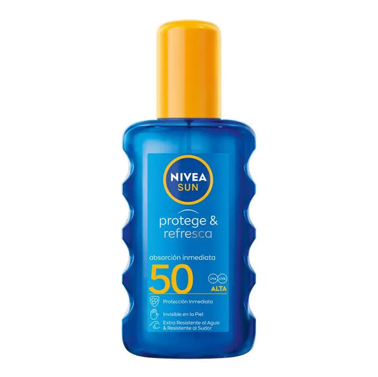NIVEA Sun SPF50 Protect & Refresh Invisible Sun Spray, 200 ml