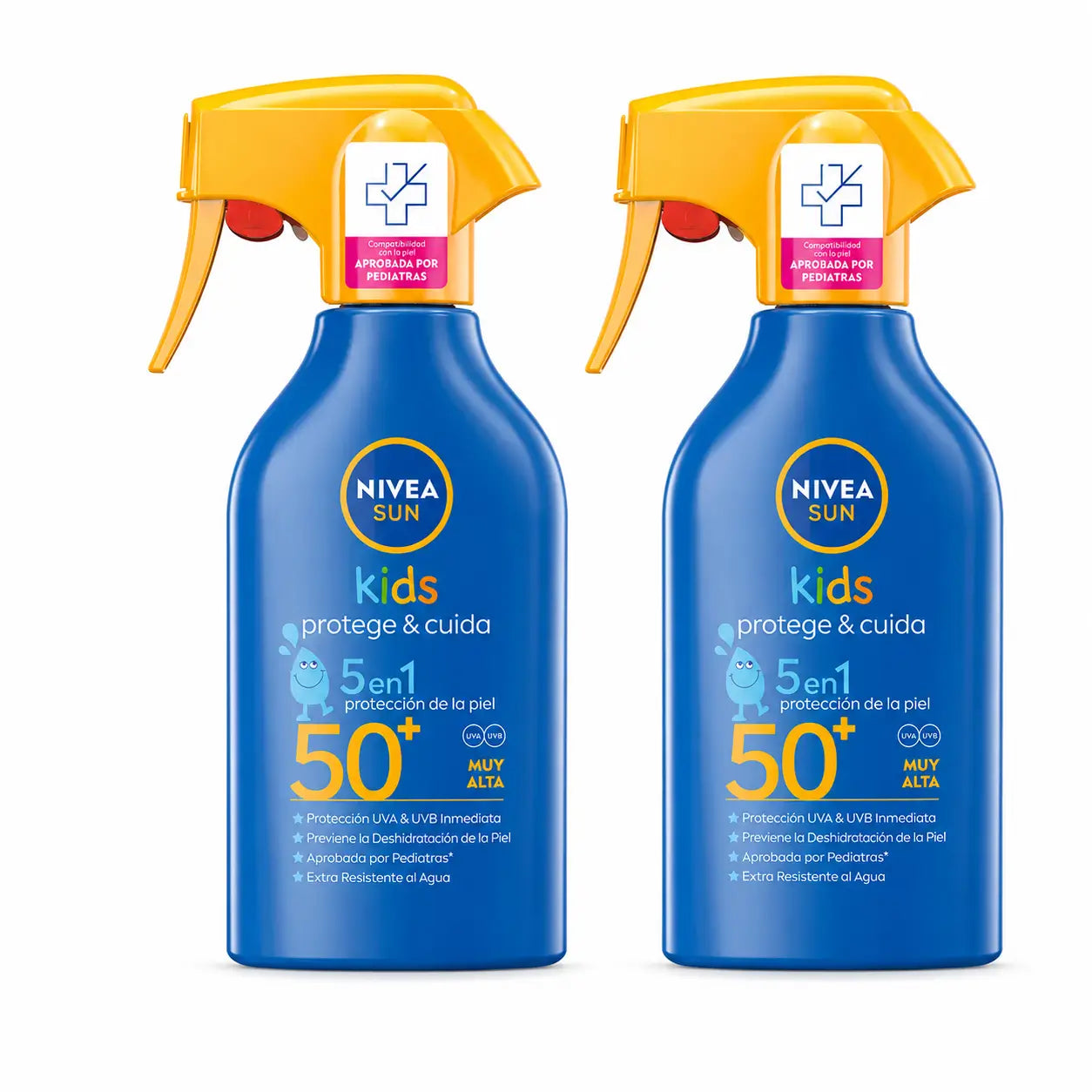 NIVEA Sun SPF50+ Protect & Moisturise Moisturising Sun Milk, 400 ml, pack 2