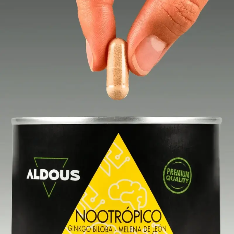 Aldous Labs Nootropic with Ginkgo Biloba, Lion's Mane, Caffeine, Bacopa, Tyrosine, Theanine, Theanine and Huperzine A