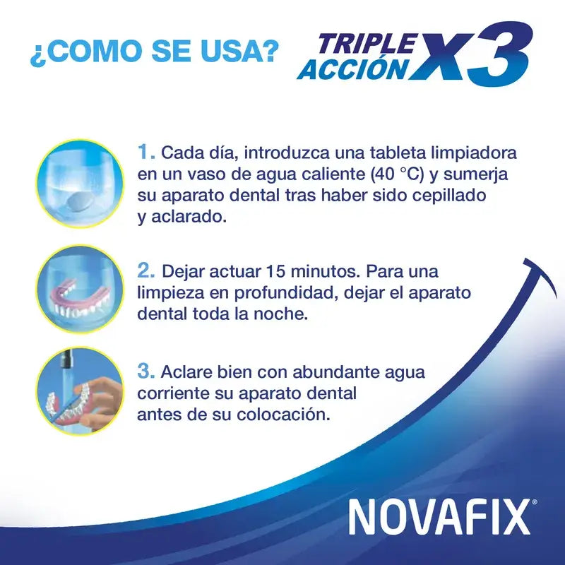 Novafix Triple Action Cleansing Tablets , 66 units