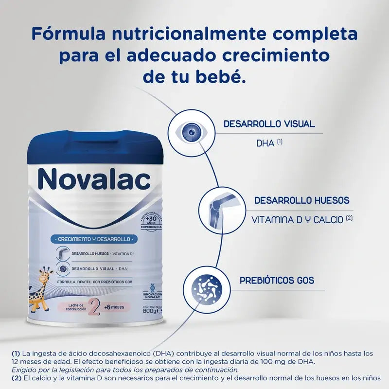 Novalac 2 Formula Milk, Pack 8 X 800g