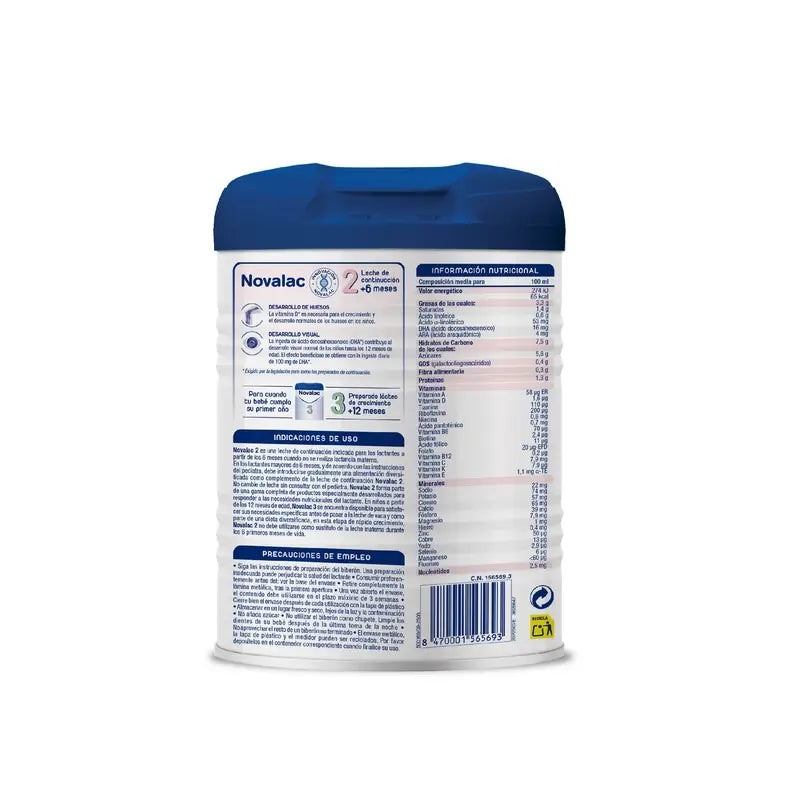 Novalac 2 Milk, 6X800 Gr. Pack