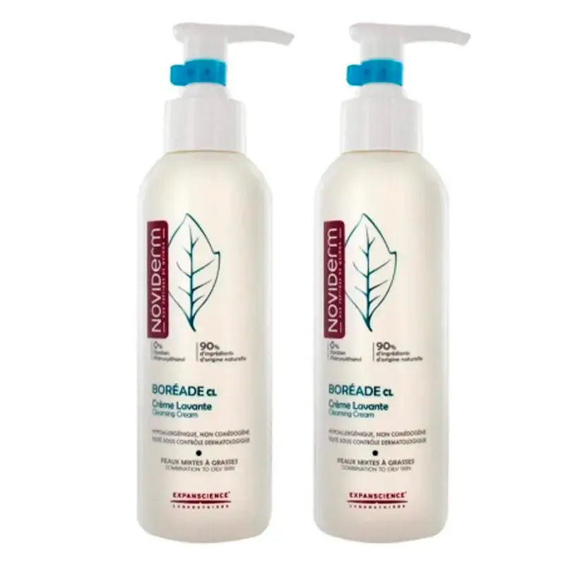 Noviderm Boreade Washing Cream, Pack 2 x 200 ml