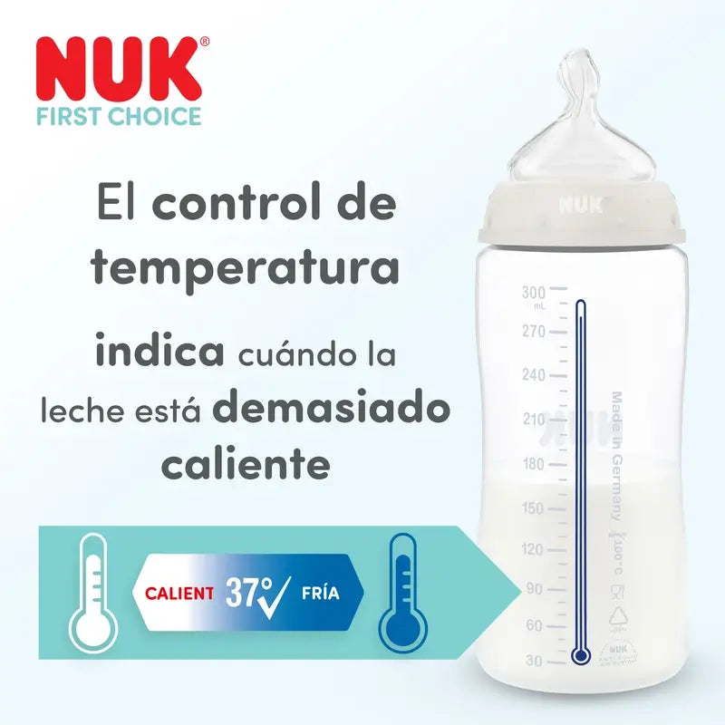 NUK First Choice+ 150 ml Baby Bottle, Size S Teat, 0m+, Whale