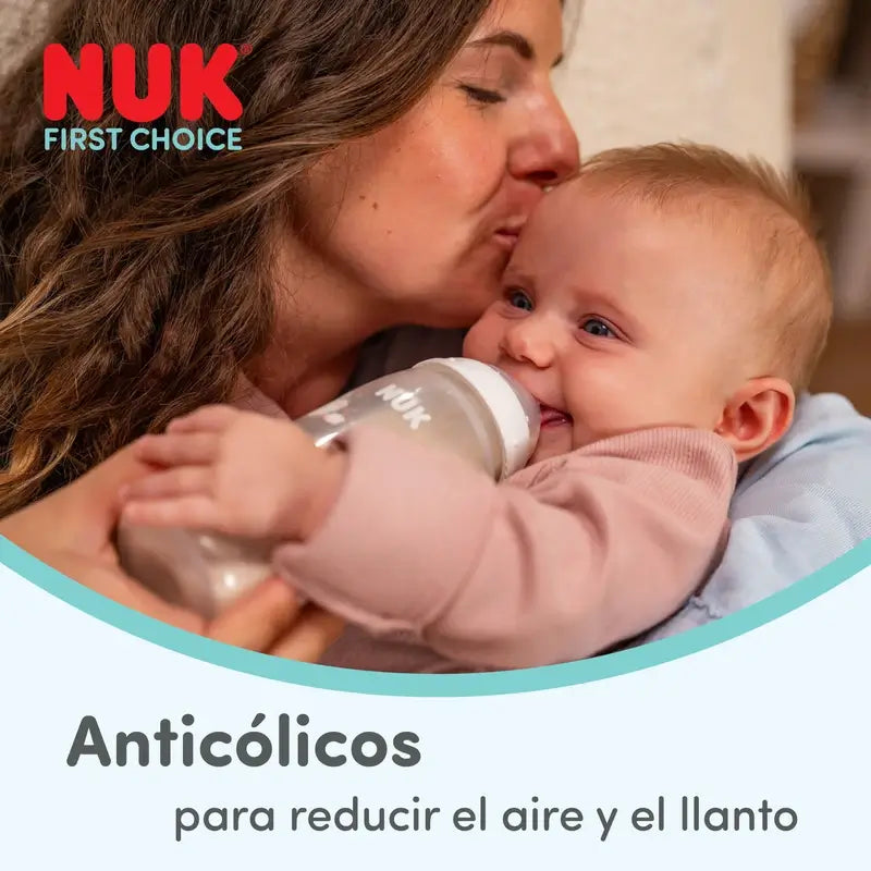 NUK First Choice+ 300 ml Baby Bottle, M Teat, 3m+, Koala