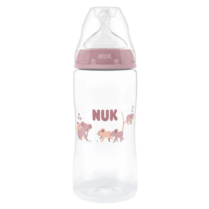 NUK First Choice+ 300 ml Baby Bottle, M Teat, 3m+, Koala