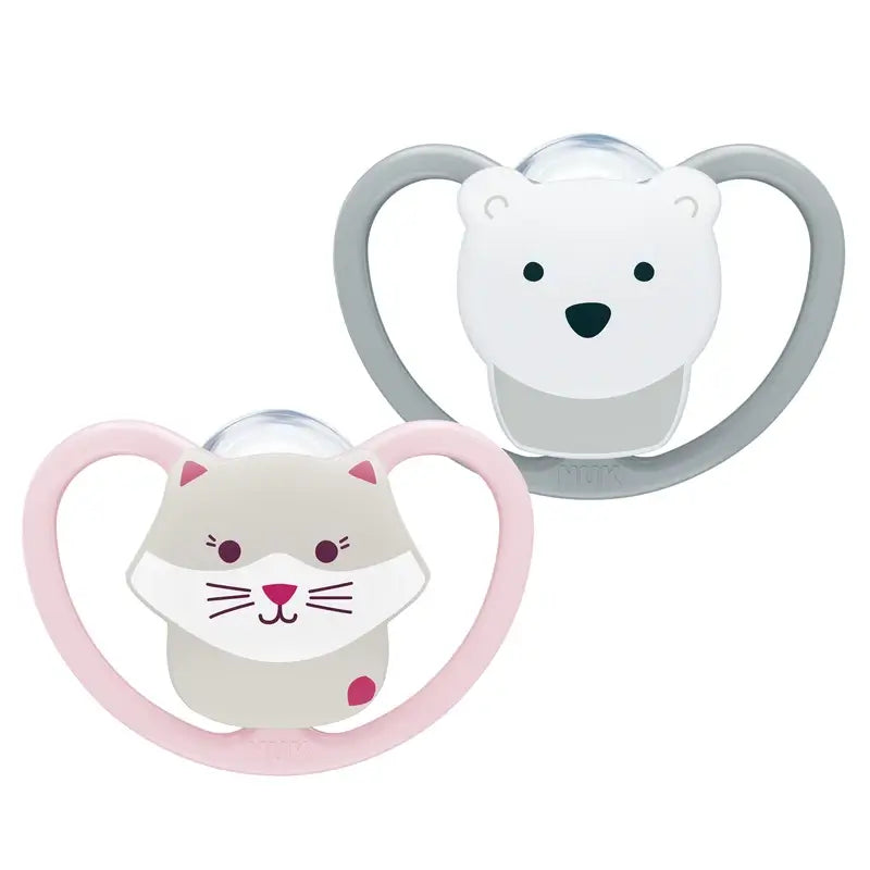 NUK Perfect Match Air Silicone Dummy T3 18–36 months Cat/Polar Bear, 2 pcs