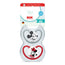 NUK Perfect Match Air Silicone Dummy T1 0–6 months Mickey Mouse Red/Grey, 2 pcs