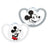 NUK Perfect Match Air Silicone Dummy T2 6–18 months Mickey Mouse Grey/White, 2 pcs