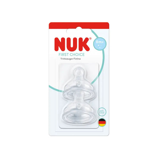 NUK First Choice+ S Teats 0–6M Silicone, 2-pack