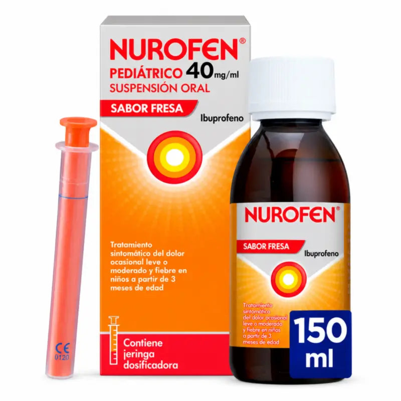 Nurofen Paediatric 40 mg/ ml Strawberry Flavour Suspension 150 ml