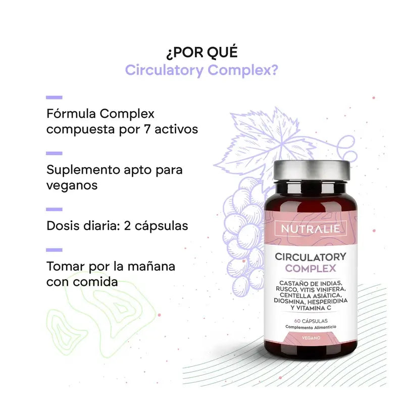 Nutralie Circulatory Complex With Diosmin + Hesperidin, 60 capsules