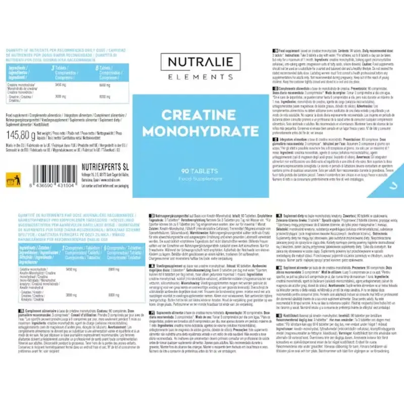 Nutralie Creatine Monohydrate 6000Mg, 90 tablets