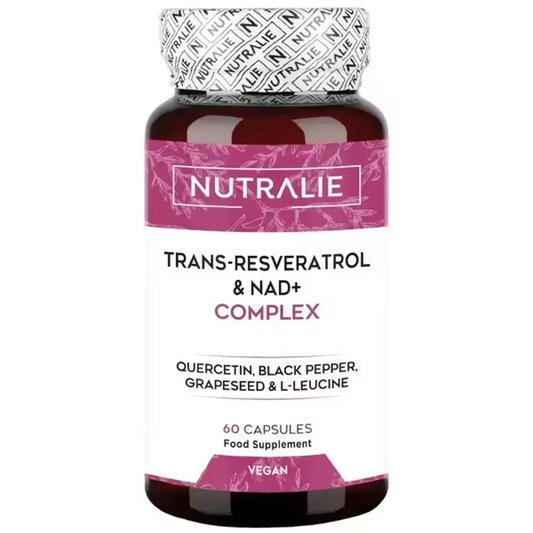 Nutralie Trans Resveratrol & Nad+ Complex With Quercetin + Piperine, 60 capsules