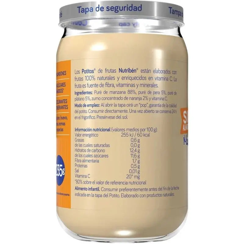 Nutriben Potito Apple, Orange, Banana and Pear Williams, 235g