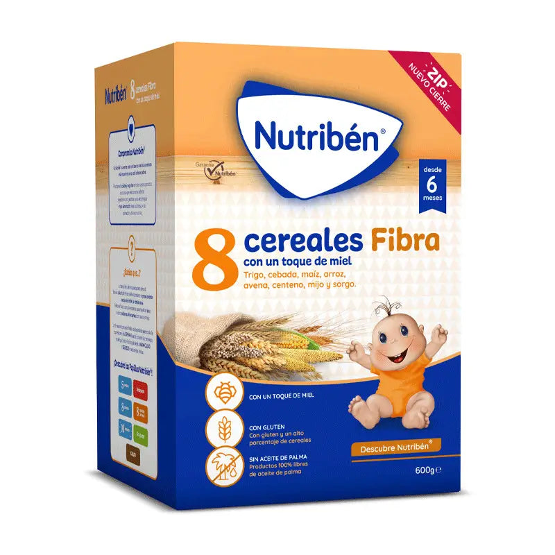 Nutriben Papilla 8 Cereals Honey Fibre 600 g