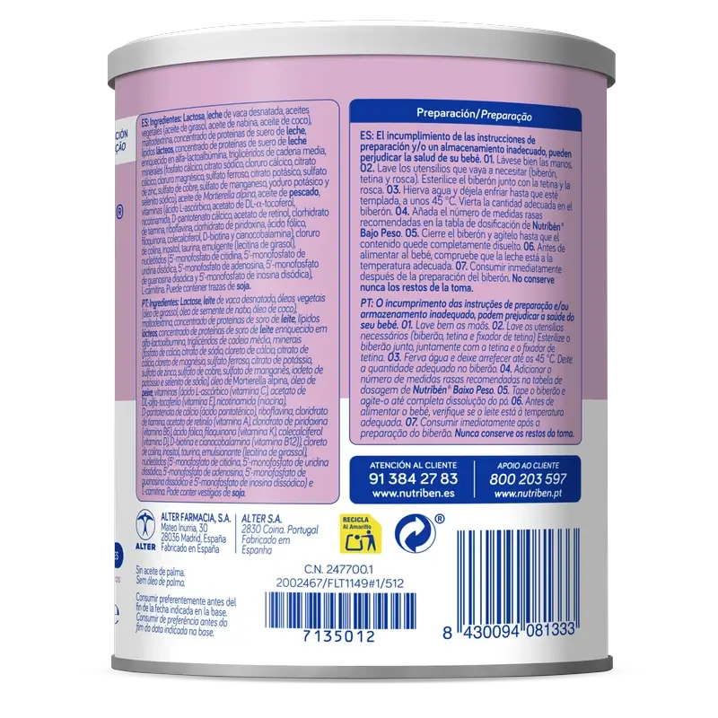 Nutribén Low Weight Milk, 400 g