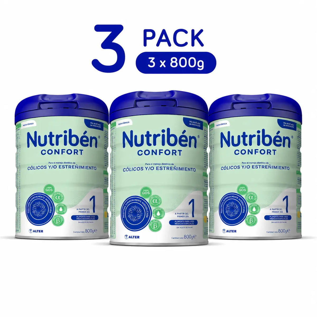 Nutribén Confort 1 Milk Starter, 3 x 800 grams