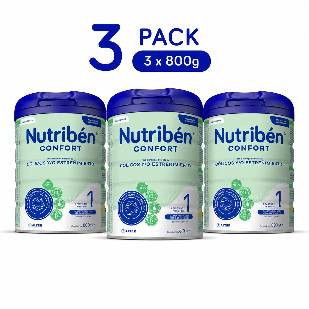 Nutribén Confort 1 Milk Starter, 3 x 800 grams