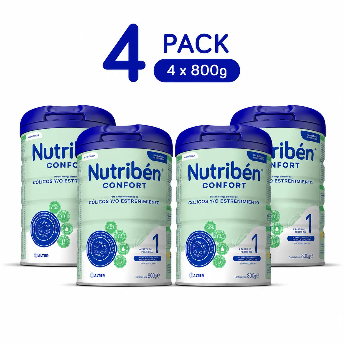 Nutribén Confort 1 Milk Starter, 4 x 800 grams