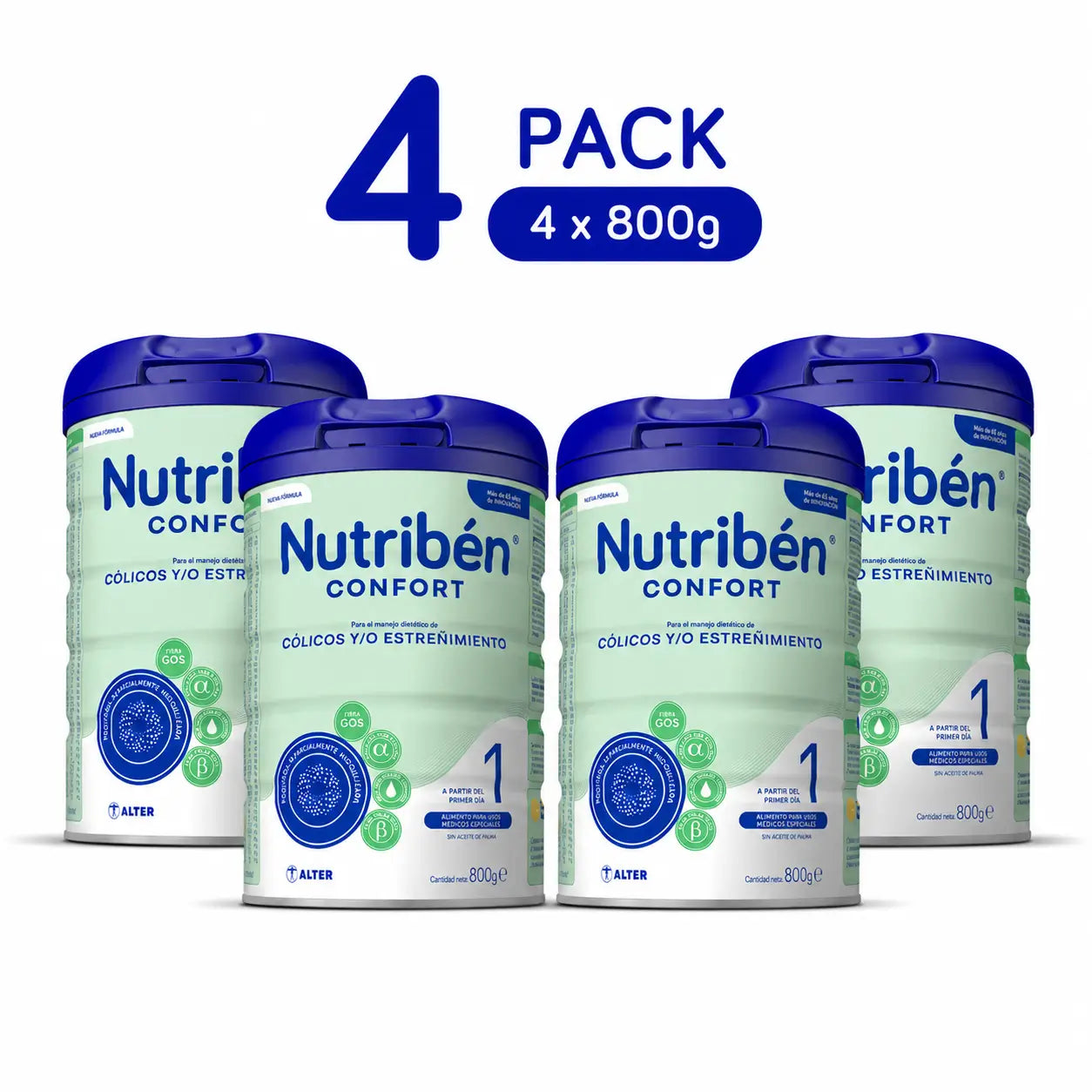 Nutribén Confort 1 Milk Starter, 4 x 800 grams