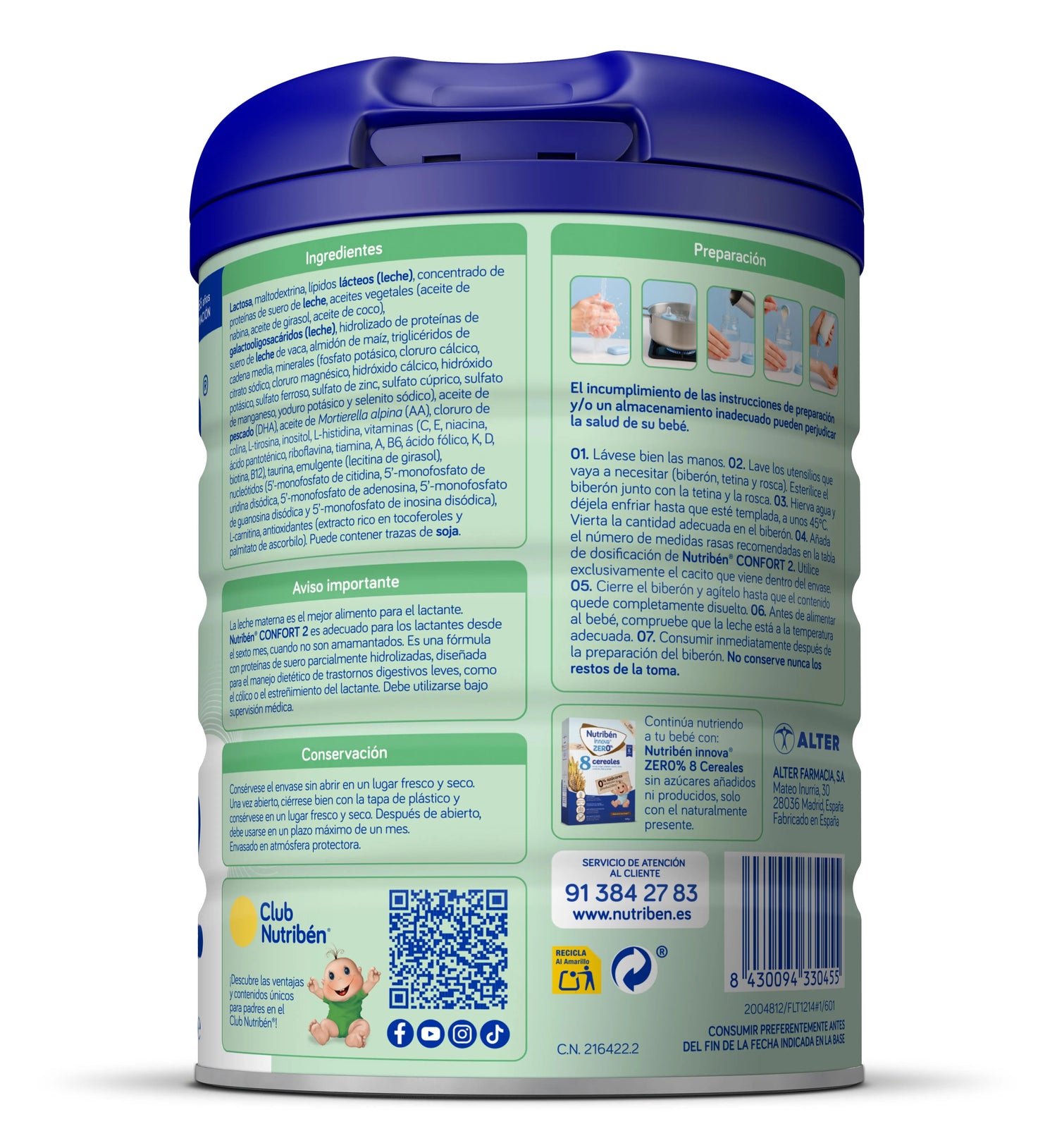 Nutribén Confort 2 Milk Continuation, 800 g