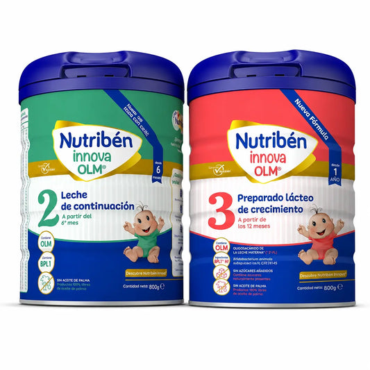 Nutriben Innova 2 Follow-on Milk, 800 g + Nutriben Innova 3 Growth Milk, 800 g, pack of 2