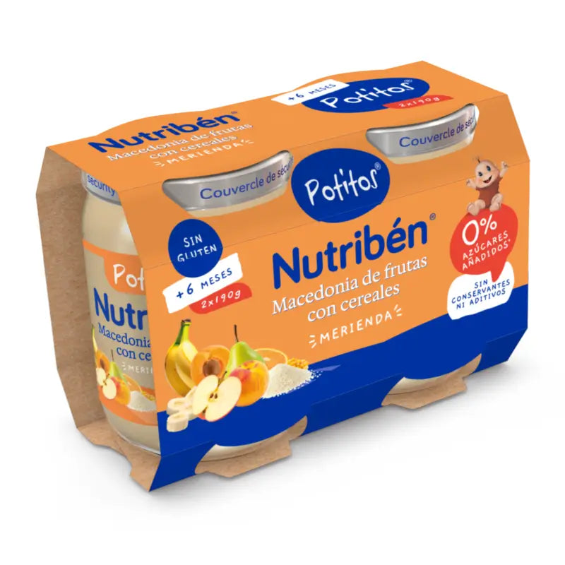 Nutriben Pack Pot Macedonia Fruit Cereals 2X190g