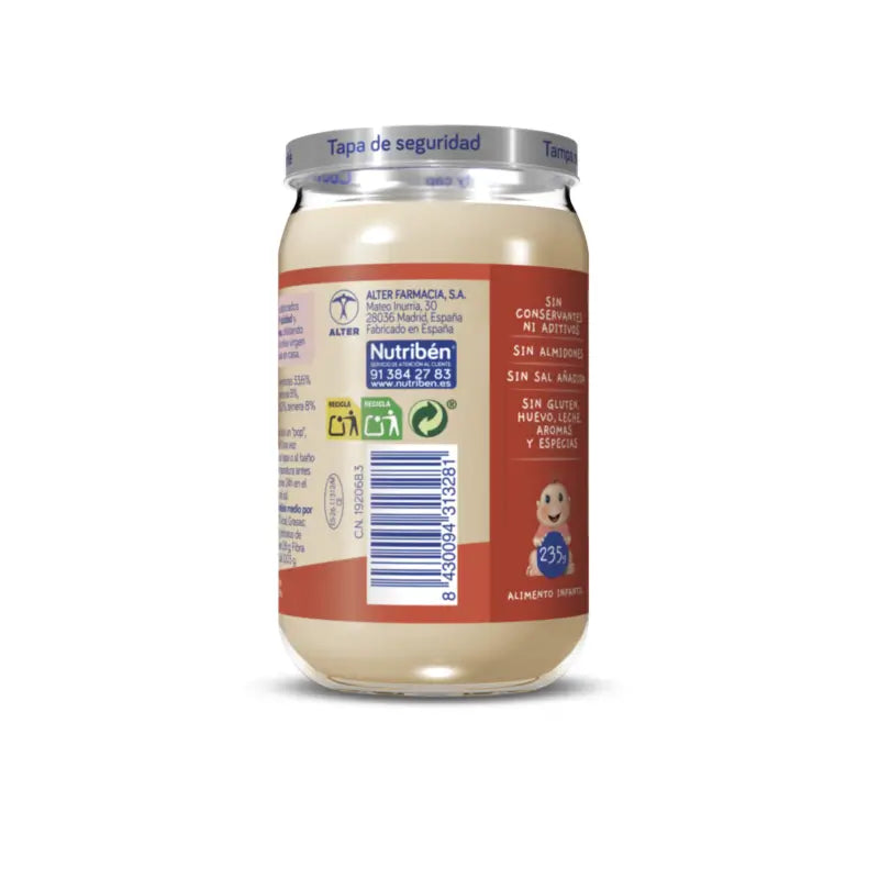 Nutribén Potito Beef with Green Beans and Carrot, 235 g