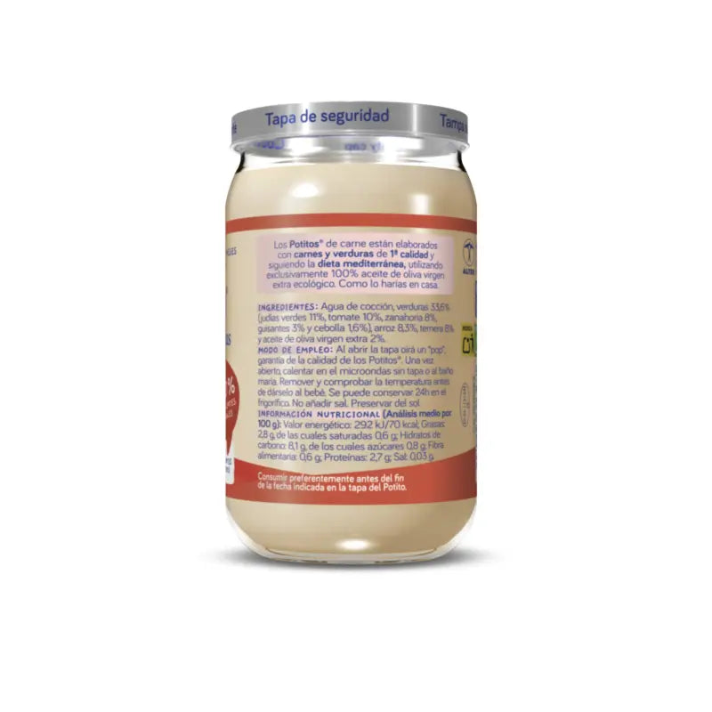 Nutribén Potito Beef with Green Beans and Carrot, 235 g