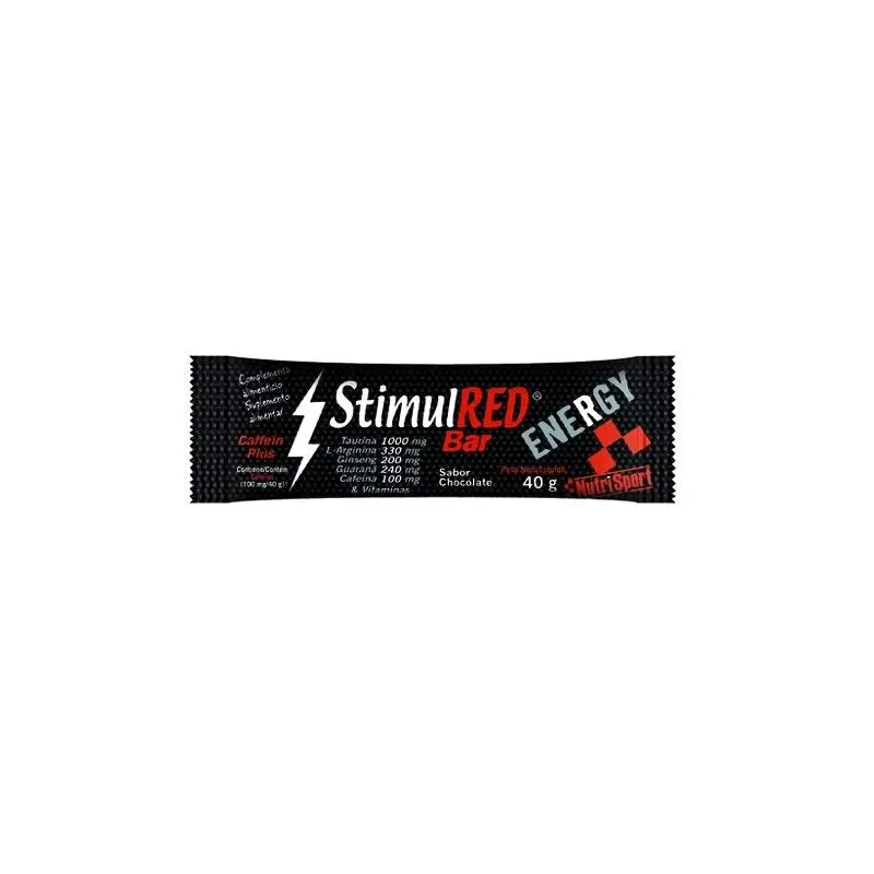 Nutrisport Stimul Red Caffeine & Choc Bars Box, 24 Units Of 46 Gr