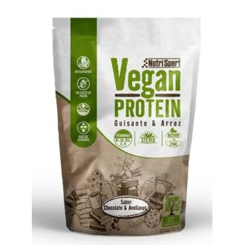 Nutrisport Vegan Protein Chocolate-Hazelnut 468Gr Bag