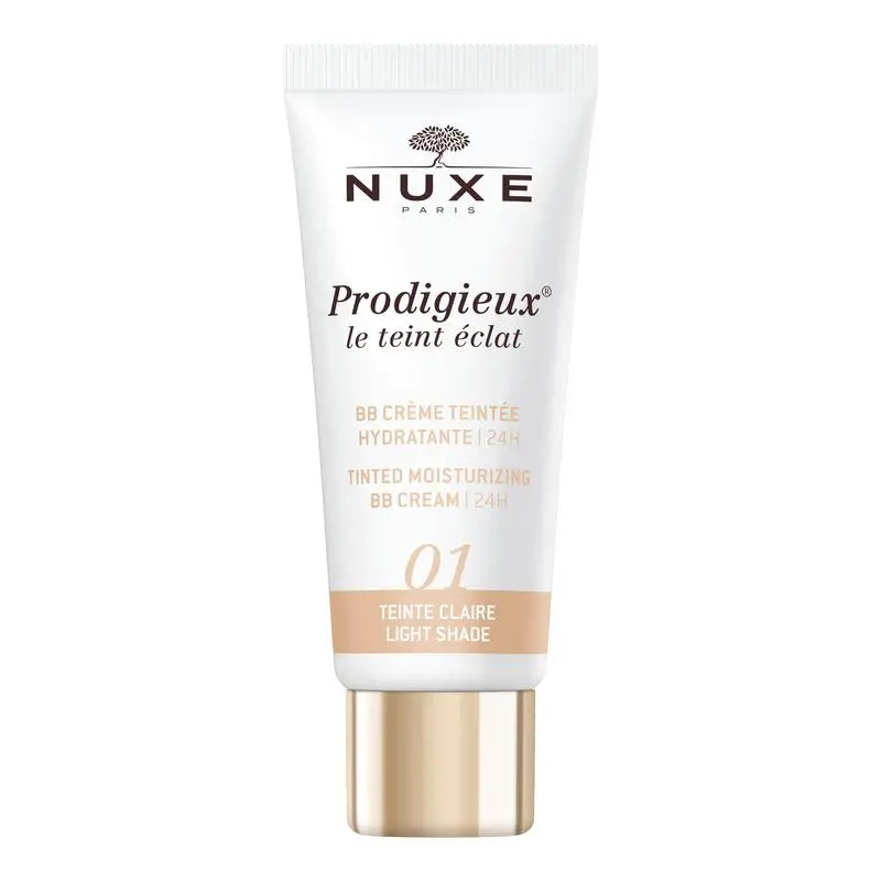 Nuxe Moisturising Bb Cream with Colour 24H, Prodigieux® Le Teint Éclat 30Ml - Light Shade