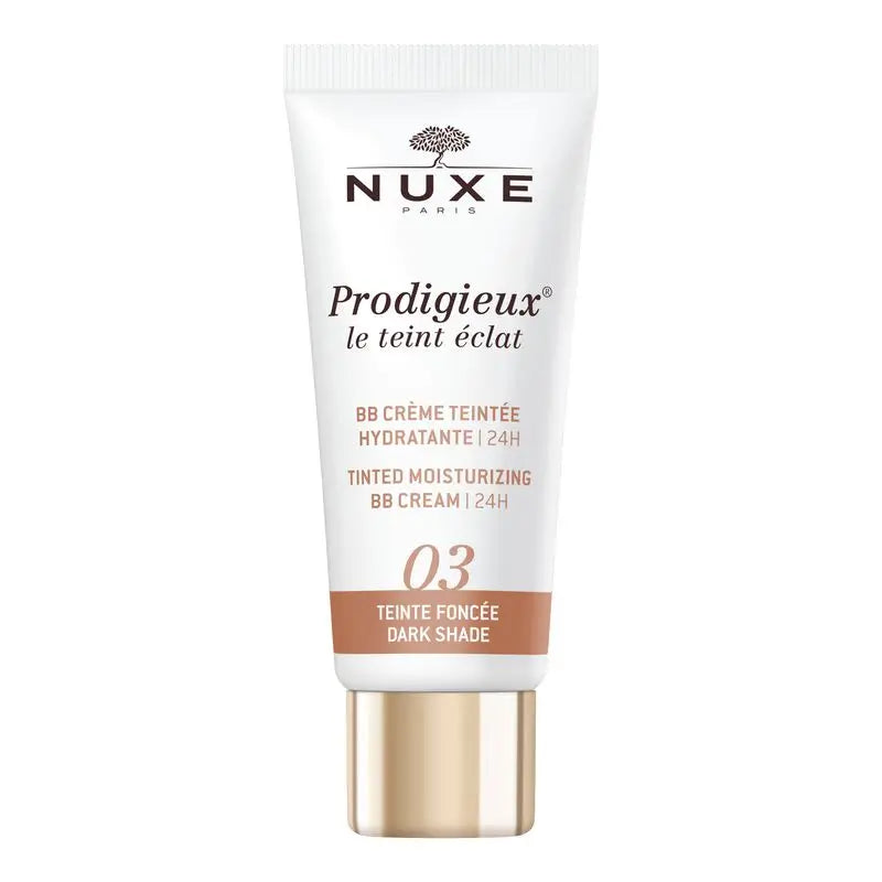 Nuxe Moisturising Bb Cream with Colour 24H, Prodigieux® Le Teint Éclat 30Ml - Dark Shade
