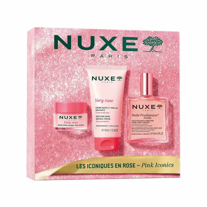 Nuxe Les Iconiques in Pink: Floral Beauty Set 115 ml