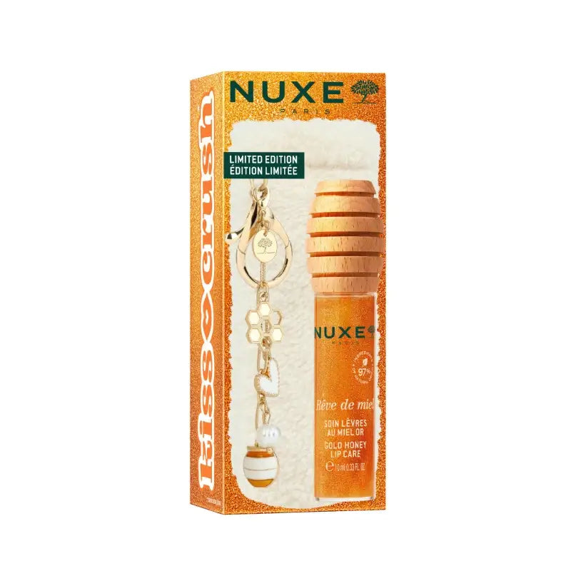 Nuxe Reve De Miel Gold Honey Lip Treatment 10 ml + Free Lip Case, 10 ml
