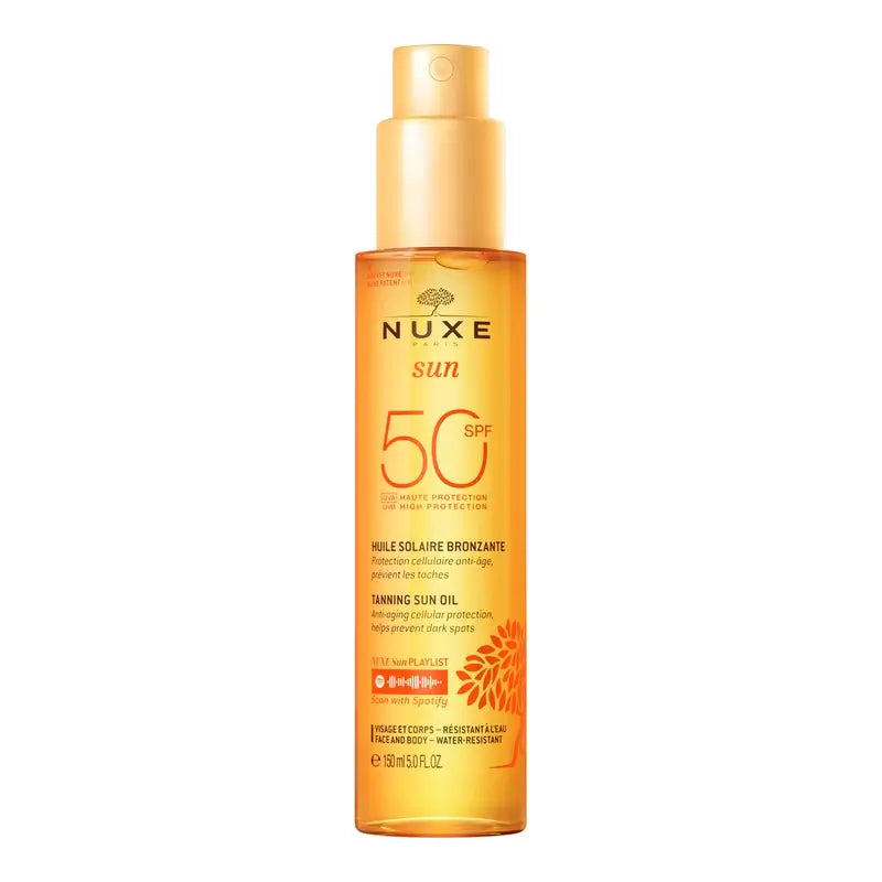 Nuxe Sun Tanning Oil for Face and Body SPF 50